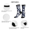 thumbnail image 6 of Crew Socks for Women Men - white leaves Athletic Running Socks Breathable Crew Socks Casual Calf Socks, 6 of 7