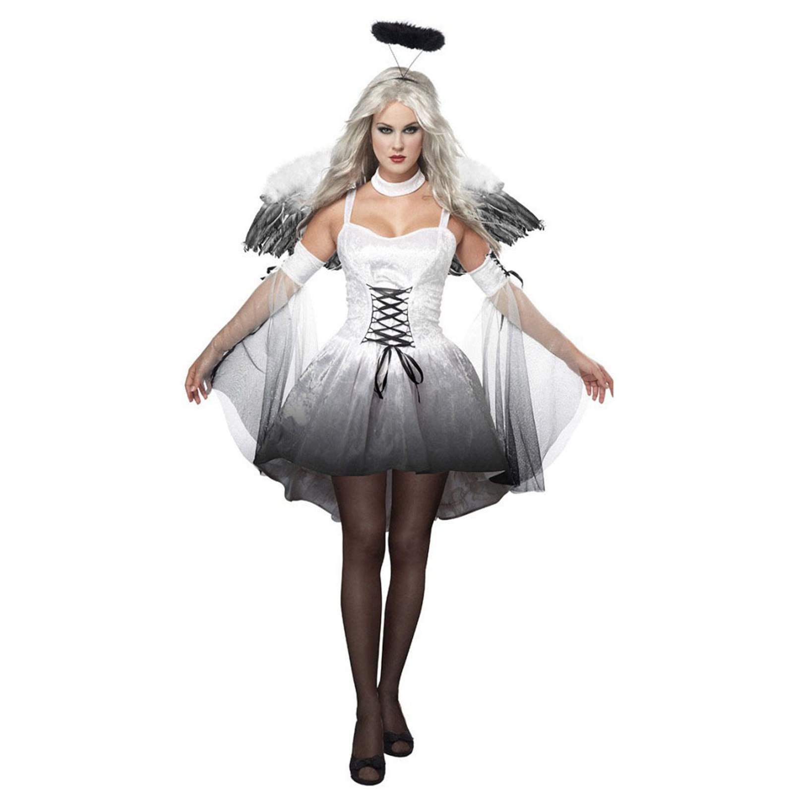 Dserhfy Halloween Costume Dark Angel Fallen Angel Cosplay Set Women