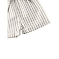 thumbnail image 6 of Wsevypo Baby Girl Striped Printed Sleeveless Button Down Belt Short Romper, 6 of 6