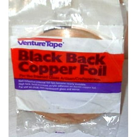 - 3/16 Inch Black Backed Copper Foil, 3/16 inch black backed adhesive copper foil By Venture Ship from US