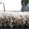 thumbnail image 4 of SAFAVIEH Express Juan Solid Plush Polyester Shag Area Rug, Silver, 5' x 8', 4 of 7