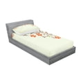 thumbnail image 2 of Ambesonne Floral Fitted Sheet & Pillow Sham Set, Ladybugs Flowers Spring, Twinxl, Pale Green Red, 2 of 2