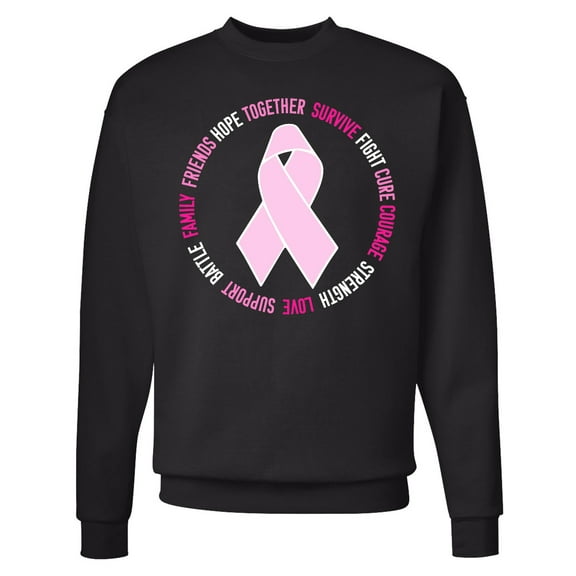 Inktastic Word Circle-breast Cancer Awareness Adult Sweatshirt