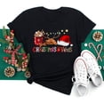 thumbnail image 3 of Ropa Kawaii de Feliz Navidad para mujer, camisa con estampado de patas de perro, camisetas negras de manga corta para mujer, camiseta de Navidad para mujer 2023, 3 of 5