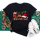 thumbnail image 3 of Ropa Kawaii de Feliz Navidad para mujer, camisa con estampado de patas de perro, camisetas negras de manga corta para mujer, camiseta de Navidad para mujer 2023, 3 of 5