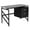 Black, variant on Flash Furniture Glass Desk with Two Drawer Pedestal