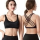 thumbnail image 3 of Sujetador deportivo clásico con espalda cruzada y sin aro de acero para mujer, ropa interior deportiva a prueba de golpes para yoga, correr, talla grande europea y americana, 3 of 6