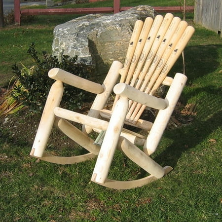 Ski Chair Base ball Bat Solid Wood Rocking Adirondack Chair