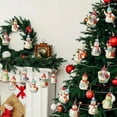 thumbnail image 2 of Cheapark Christmas Wooden Snowman Set - Statue with Hanging Rope for Home Xmas Tree, Festive Holiday Ornament, 2 of 4
