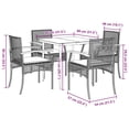 thumbnail image 2 of vidaXL Patio Dining Set with Cushions Outdoor Garden Furniture Poly Rattan, 2 of 8