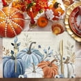 thumbnail image 6 of Fall Placemats for Dining Table Set of 6 Blue Pumpkin Place Mats Floral Leaves Autumn Placemat Washable Harvest Thanksgiving Table Mats for Kitchen Table Holiday Dinner Party Home Decor 13x19 Inch, 6 of 6