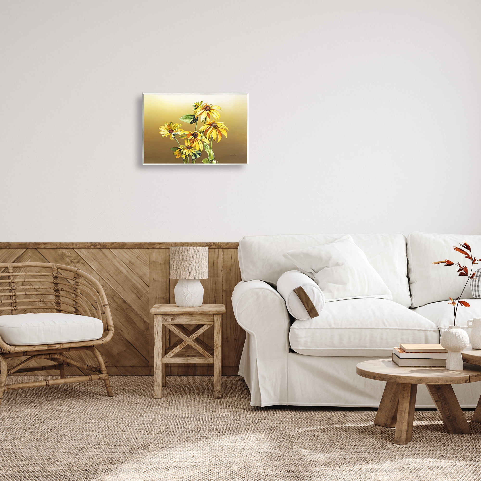 Stupell Industries Drooping Daisy Petals Botanical & Floral Painting Unframed Art Print Wall Art, 19 x 13