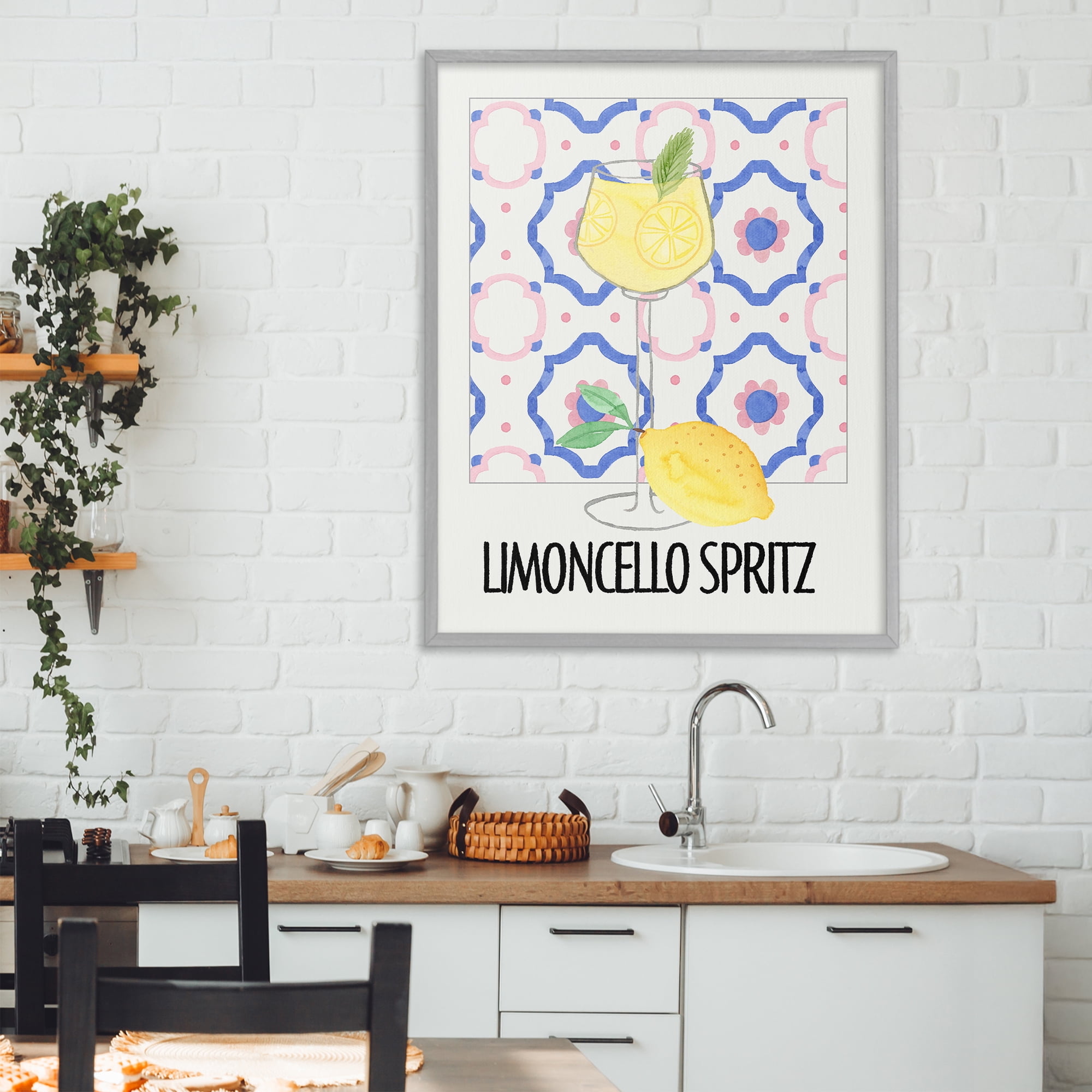 Stupell Industries Italy Spritz on My Mind Gray Framed Giclee Art, design by Nina Jacobs