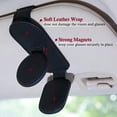 thumbnail image 4 of Soporte Magnético de Cuero para Gafas de Sol para Visera de Auto, Paquete de 2, KIWEN, 4 of 9