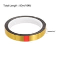 thumbnail image 2 of Uxcell Gold Tone Metalized Tape 16mm x 50m/164ft Decor Tape for Graphic Arts,Boat Trim, 2 of 4