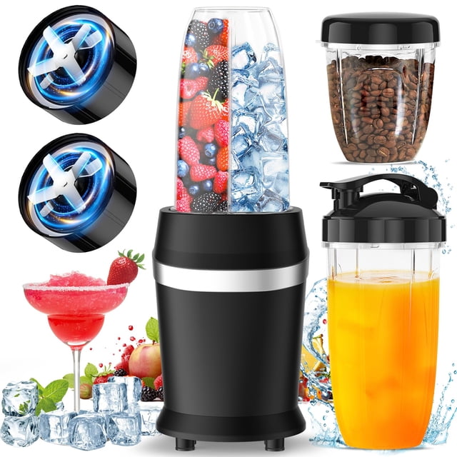 Colarlemo 12-Piece Smoothie Blender Maker 25,000 RPM Personal Blender for Ice Crushing Smoothies & Frozen Drinks Nuts with 23oz, 32oz, 37oz Portable