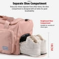 thumbnail image 4 of Bolsa deportiva para gimnasio, bolsa de lona con compartimento para zapatos, bolsa de viaje para fin de semana, 4 of 8