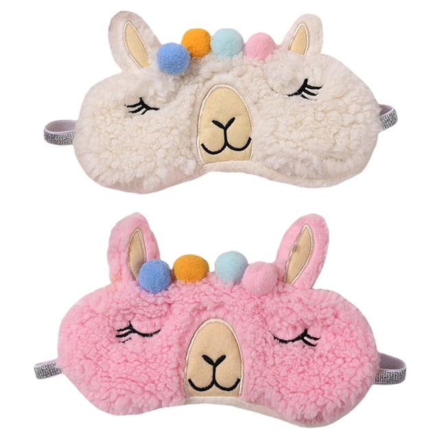 MasteelfCA 2Pcs Plush Eye Covers Eye Protection Masks Sleeping Eye Shades Plush Eye Protectors Plush Eye Masks