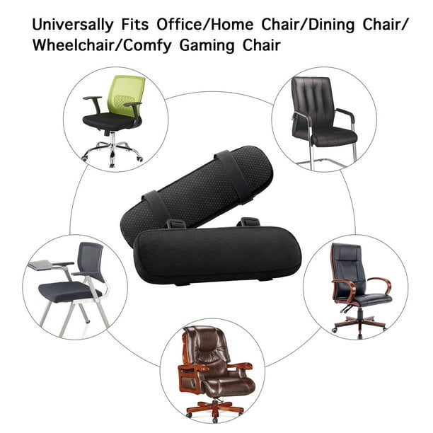 Jiwuliasdca Chair Armrest Pads 2 Pack Memory Foam Home Office Chair Arm Rest Covers Comfy Computer Gaming Chair Cushion Removable Other
