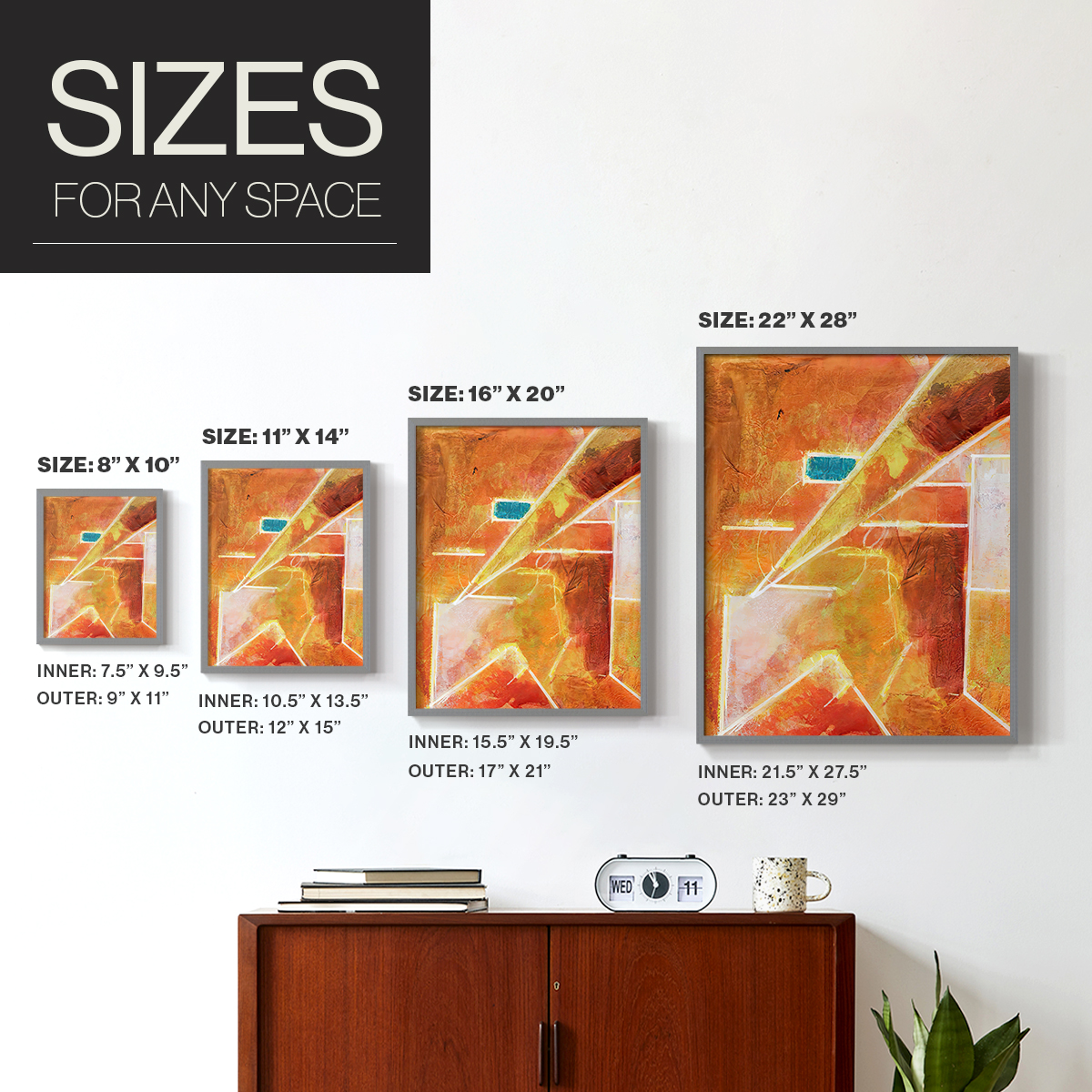 Primary Connection VI Framed Print in Gray Solid Wood Framed Print No Nail Hanging