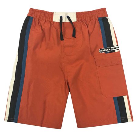 Harley-Davidson - Harley-Davidson Big Boys' Striped Swim Trunks w/ Mesh ...