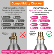Simpli Soda 60L CO2 Quick Connect Cylinder - Compatible with Sodastream Quick Connect Only [Including ART, TERRA ENSO & DUO] - Soda Streaming Machine CO2 Tanks Gas Refill, | 14.5 oz, 4 Pack