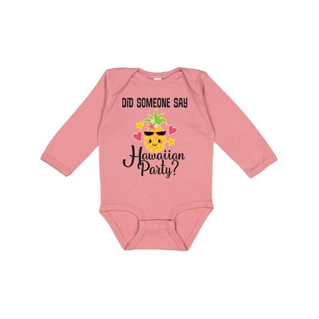 

Inktastic Hawaiian Party Pineapple Girls Long Sleeve Baby Bodysuit