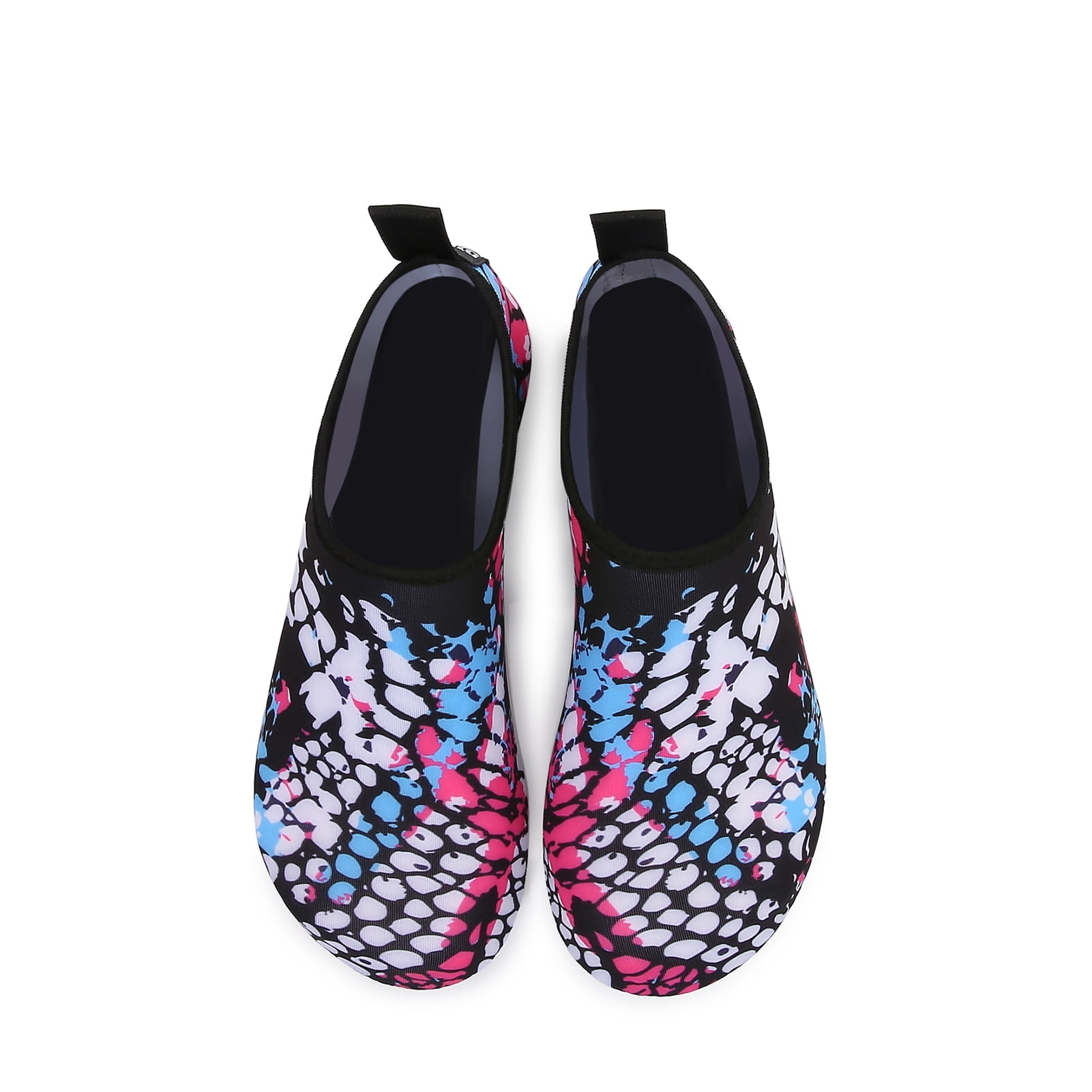 Men and Women a Slip On Barefoot Quick-Dry Beach Aqua Yoga Water Shoes (Fishnet/White, 4-5 Women)