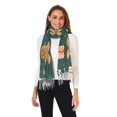 thumbnail image 2 of FORMRS Womens Scarf Winter Soft Long Big Warm Shawls Wrap Tassel Scarves, Green Christmas Gingerbread, 2 of 9