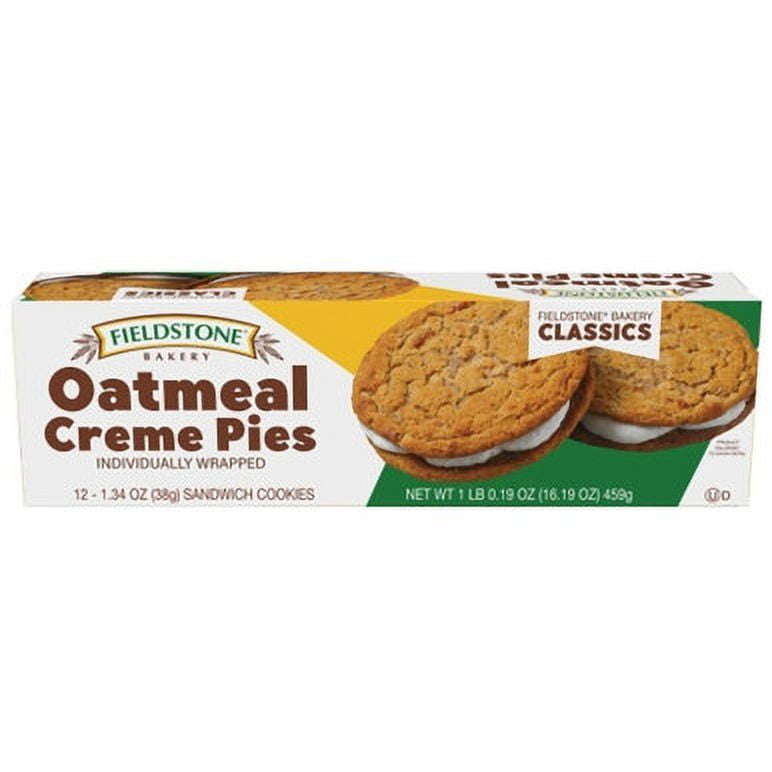Fieldstone Bakery Oatmeal Creme Pie, 1.34 Ounce, 192 Per Case