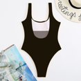 thumbnail image 5 of BKQCNKM One Piece Swimsuit Women, Full Coverage Swimsuits for Women, Padded Swimsuits for Women, Ribbed Swimsuits, Slimming Swimsuits for Women, Black L, 5 of 5
