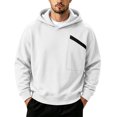 thumbnail image 2 of THNCYX Hoodies For Men With Zipper Chest Pocket Long Sleeve Top Loose Fit Casual Street Style Soft Mens Sweatshirt Fall Outfits S-2XL, 2 of 8