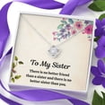thumbnail image 3 of To My Sister Necklace, Valentine Couple Gift, Anniversary Birthday Pendant Gift, Gift For Him, Gift For Her, Happy Father Day Mother Day Gift, 3 of 3