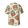thumbnail image 2 of Balery Frog Hold Strawberry Men's Casual Button Down Shirt Short Sleeve Textured Summer Cuban Beach Shirts-4X-Large, 2 of 7