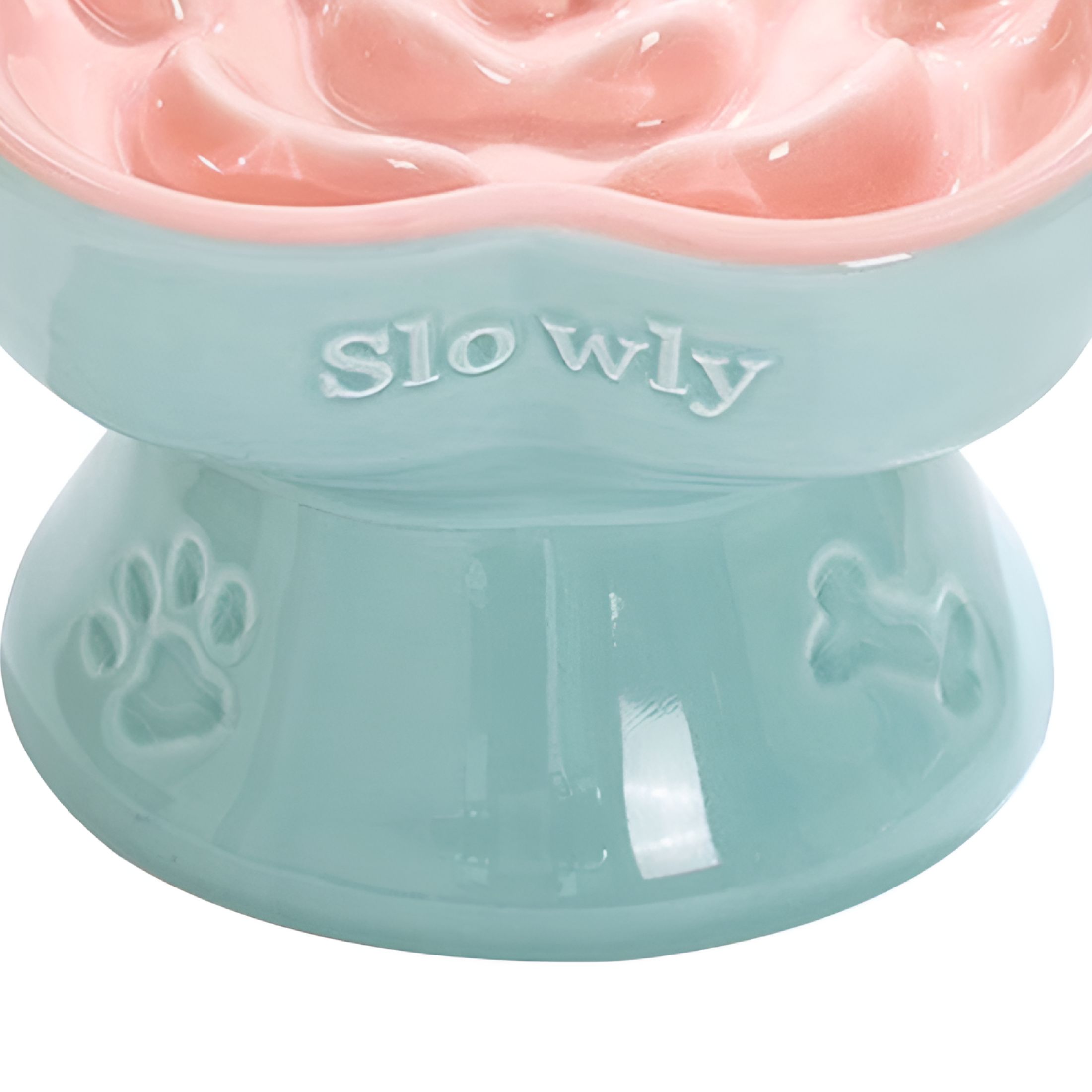 ACDANC 2026 New Slow Feeder Cats Bowl -Cat Slow Feeder Ceramic,Reduces Overeating & Gulping,Easy Clean,Food Grade Material,Versatile Use for Cats and Small Dogs