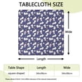 thumbnail image 2 of Dark Blue Cartoon Cat Unicorn Pattern Square Fitted Tablecloth with Elastic Edge,Square Table Cover,Washable Elastic Table Cover for Home Kitchen Party Decor 34"x34", 2 of 6