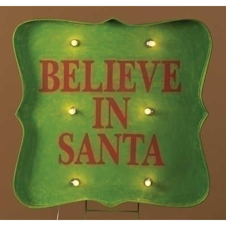 31" Lighted "Believe in Santa" Christmas sign Outdoor Decoration