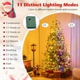 thumbnail image 2 of Gymax 8 FT Pre-Lit Artificial Christmas Tree Hinged Xmas Tree w/ 400 Warm White & Multicolored LED Lights, 2 of 10