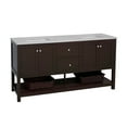 thumbnail image 2 of Lakeshore 72" Double Bathroom Vanity with Chocolate Cabinet and Engineered Carrara Top, 2 of 6