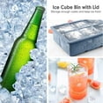 thumbnail image 5 of Silicone Ice Cube Trays 3 Pack - Large Size Silicone Ice Cube Molds with Leak Proof Removable Lid Square Ice Cube Tray And BPA Free for Cocktail,Whiskey, Stackable Flexible Ice, 5 of 6