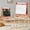 Red, variant on CONCETTA Kids Easel, Double-Sided Magnet Whiteboard & Chalkboard with Paper Roll, Storage Shelf & Accessories, Pink