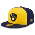 thumbnail image 3 of Men's New Era Navy/Gold Milwaukee Brewers 2025 MLB Postseason Side Patch 59FIFTY Fitted Hat, 3 of 4