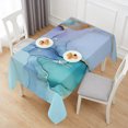 thumbnail image 6 of Purple Teal Golden Marble Table Cloth Waterproof Tablecloths, Abstract Modern Geometric Tablecloth Dining Table Cover for Kitchen Party Tabletop Outdoor, Rectangle Tablecloth 60x120 Inch, 6 of 9