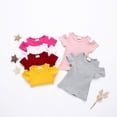 thumbnail image 5 of Baby Girls & Toddler Girls Solid Short Sleeve T-Shirts, Sizes 9M-2T, 5 of 9