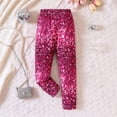 thumbnail image 2 of ZHUASHUM Pants For Baby Girls Relax Fit Straight Leg Sequin Sweartpants Summer Casual Pants Trousers Kid Clothes Hot Pink 12-18 Months, 2 of 6