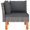 thumbnail image 3 of vidaXL Corner Sofas 2 pcs Poly Rattan and Solid Eucalyptus Wood, 3 of 7