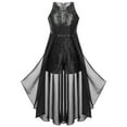 thumbnail image 3 of YEAHDOR Girls Overlay Shiny Sequins Romper Dress Teens Sleeveless Allover Sequins Birthday Cocktail Party Prom Dress, 3 of 7
