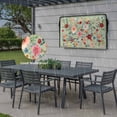 thumbnail image 6 of Outdoor TV Cover 52x30x4.5in, Pastoral Watercolor Flowers on Green Weatherproof TV Screen Protector with Zipper, Flowers Leaves Outside Television Cover Fits Up to 52-55", 6 of 9