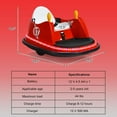 thumbnail image 3 of Costway 12V Vehicle 360° Spin Race Toy Kids Ride On Bumper Car with Remote Control Red, 3 of 10