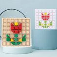 thumbnail image 2 of 1 Set of Wooden Building Block Puzzle Multi Colored for Kids Creativity Development, 2 of 9